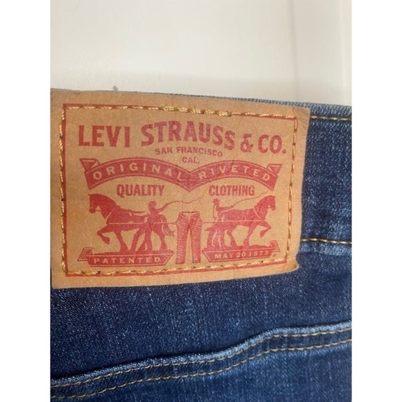 Levis 711 Skinny Womens Denim Jeans Size 16 W Dark Wash Cotton Stretch Pockets - Picture 3 of 6
